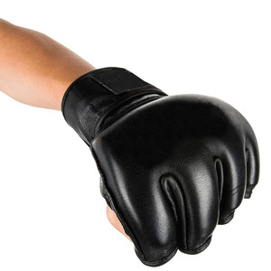 Nouveaux gants d'entraînement MMA professionnels, design original, cuir de vachette véritable, poignées légères et respirantes, fermeture auto-agrippante. - Product Image 5