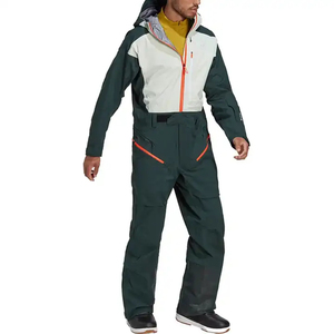 Men Breathable Autumn Ski One Piece Jumpsuit Front Hood Windproof Snowboard Suit Outdoor Weather Performance Windbreaker Set - Product Image 4