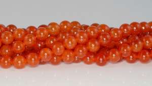 Perles rondes en pierre naturelle de jasmin rouge, lot de perles en vrac pour la fabrication de bijoux et le bricolage - Product Image 2