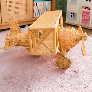 Petit avion en rotin pour enfants, jouet écologique, modèle d'avion miniature, vente en gros d'avions miniatures - Product Image 5