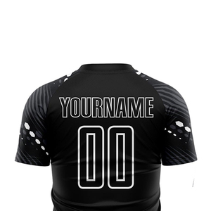 เสื้อฟุตบอลแขนสั้นแบบกำหนดเอง ผ้าโพลีเอสเตอร์ 100% ชุดกีฬา ผู้ผลิต OEM ODM โรงงานขายส่งโดยตรง ปรับแต่งได้ - Product Image 3