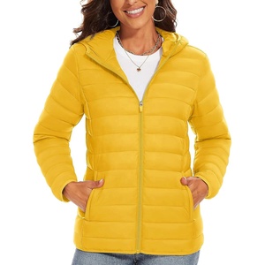 <b>Women's</b> Lightweight Puffer <b>Jacket</b> Hooded <b>Zip</b> <b>Up</b> Winter Coat Quilted Warm Outerwear with Pocket <b>Women</b> Shiny Bubble <b>Jacket</b> - Product Image 1