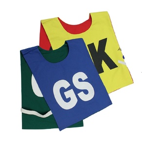 Maillots de netball réversibles en maille, maillots de netball en polycoton, gilets d'entraînement de netball - Product Image 4
