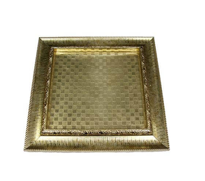 Bandeja de latón de la mejor calidad para chocolate, organizador de vajilla, bandeja decorativa de almacenamiento, 2 piezas, artesanía al precio más bajo - Product Image 6