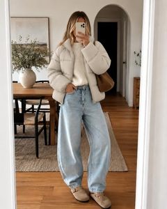 Blouson court matelassé de haute qualité pour femme, col montant, chaud pour l'hiver, coupe oversize, décontracté, manteau d'extérieur pour femme, OEM - Product Image 2