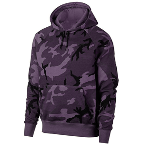 Sudadera con Capucha de Camuflaje para Hombre, Manga Raglán, Felpa Francesa, Corte Regular, Informal, para Otoño, con Bolsillo - Product Image 4