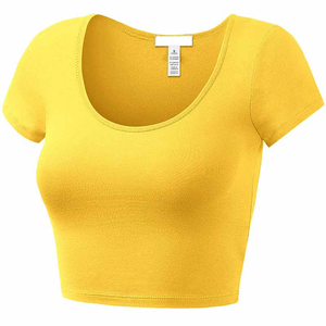 เสื้อครอปท็อปผู้หญิง สวมใส่สบาย ทันสมัย ไม่ยับ ขายดี คุณภาพพรีเมียม ราคาถูก รับทำโลโก้/สีตามสั่ง - Product Image 5
