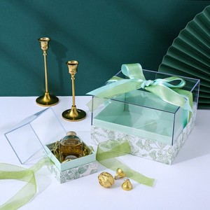 Elegante caja de regalo cuadrada de grado alimenticio: perfecta para exhibir pasteles y galletas en bodas, cumpleaños y fiestas - Product Image 5