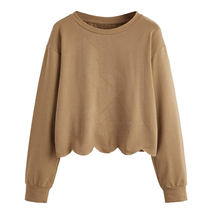 Sudadera Corta Premium para Mujer, Manga Larga, Corte Holgado, Tela de Felpa Suave, Ecológica, Estilo Casual Urbano, Invierno - Product Image 1