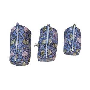 Wholesale <b>Small</b> Large Cotton Tassel Pattern Handmade Water Resistant Eco-Friendly Lightweight for Cosmetic Bags for Travel - Product Image 1