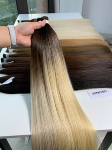 Double Drawn Top Trending Vietnamese Hanoi Virgin Human Hair Bulk Super 100g No Tangle Natural Straight Silky <b>Thick</b> Ends Colors - Product Image 5