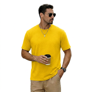 Camiseta de Manga Corta para Hombre, Cuello Redondo, Color Sólido, Corte Regular, Tejido de Punto Jersey, 100% Poliéster, Transpirable y Ecológica - Product Image 2