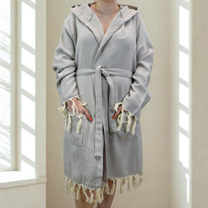Albornoz de Toalla Turca Personalizado para Mujer al por Mayor, Albornoz de Baño de Algodón Tejido de Lujo para el Hogar, Maquillaje, Spa, Fiesta, Playa, para Todas las Temporadas - Product Image 5