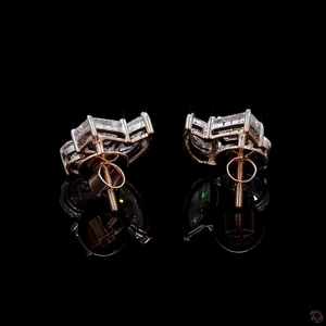 Pendientes de lujo con diamantes cultivados en laboratorio de múltiples formas, originales en oro, esmeralda, pera y corte marquesa para mujer, joyería fina. - Product Image 4