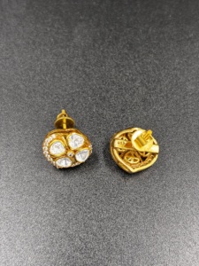 Pendientes con Diseño de Flor, Plata, Chapados en Oro de 18K, Joyería Moderna para Mujer, para Fiestas - Product Image 3