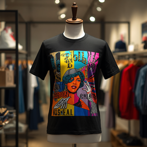 เสื้อยืดคอเต่าแขนสั้นพิมพ์ลายสกรีนปักลายผ้าฝ้าย 100% นุ่มสบาย - Product Image 2