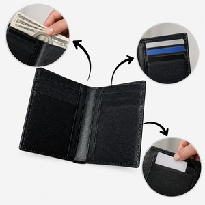 Beena's Men's Genuine Leather Slim <b>Wallet</b> Fold Closure Minimalist Design Solid Short RFID High Quality <b>Brown</b> and Black Daily Use - Product Image 6