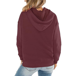 Vente en gros, fabrication OEM ODM, logo personnalisé, marque privée, sweat-shirts en coton uni de style streetwear, coupe ample, pour femmes et hommes - Product Image 3