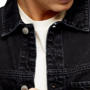 Professional Manufacture <b>Slim</b> <b>Fit</b> Men Winter <b>Jacket</b> Casual Outdoor Use Stand Collar Front Logo 100% Cotton Jeans <b>Jacket</b> - Product Image 5