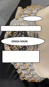 Montre mécanique analogique pour homme en acier inoxydable pur avec verre Moissanite, style Hip Hop Bust Iced, sport, affaires, antique, vente en gros - Product Image 2