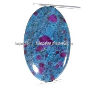 หินอัญมณีขัดเงา kyanite Cabochon สีฟ้าธรรมชาติขนาดสอบเทียบสำหรับการทำเครื่องประดับหลวม - Product Image 1