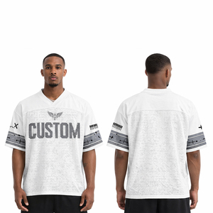 Camiseta Deportiva Personalizada de Malla y Jersey Oversize, Unisex, Estilo Urbano, Transpirable, de Algodón, para Hombre y Mujer, Top de Moda de Verano - Product Image 3