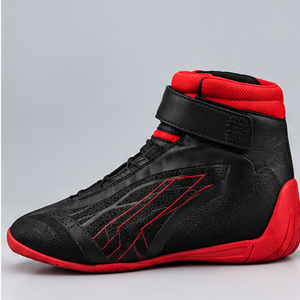 Bottes de moto AULTRA ONE ENTERPRISES, respirantes, en cuir véritable, chaussures de motard, à lacets, avec fermeture auto-agrippante, légères, Nomex - Product Image 1