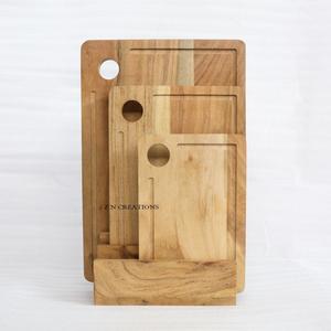 Juego de Tablas de Cortar de Madera de Acacia Duraderas, Tablas de Cocina de Doble Cara No Tóxicas, 1.5 cm de Grosor, Aptas para Lavavajillas - Product Image 6