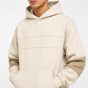 Sweat à capuche décontracté pour homme, personnalisé, coupe oversize, 370g, en Spandex/Coton, uni, avec poche, polaire épaisse pour l'hiver, écologique, ODM - Product Image 3