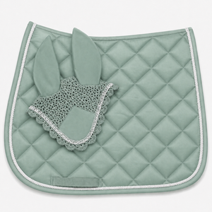 Customize Colors Professional Washable High Quality Horse Riding Saddle Pads and <b>Bonnet</b> Veil Set Equine Racing Gear - Product Image 1