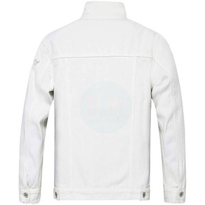 2026 Solid Color Casual Men's <b>Jeans</b> Jacket Stand Collar Front Logo Breathable Eco-Friendly Winter Streetwear Comfortable Fit - Product Image 2