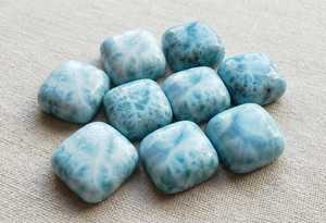 Pierres de Larimar naturelles calibrées en forme de coussin, 7 mm, faible MOQ, pour la bijouterie, prix de gros pour les fournisseurs - Product Image 2