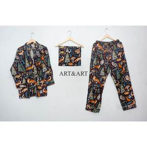 Conjunto de Pijama de Algodón para Mujer, Ropa de Dormir Suave y Transpirable para el Hogar, Hotel y Resort - Product Image 6