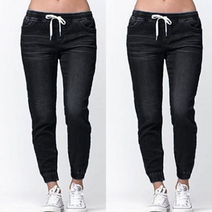 Jeans de Pierna Recta para Mujer, Pantalones Vaqueros Clásicos, Corte Regular, Cómodos para Uso Diario, Tela Suave y Elástica, Estilo Sencillo y Elegante, Color Sólido - Product Image 2