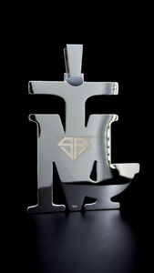 Personnalisé Vvs Moissanite Baguette Diamants Pendentif Hommes Personnalisé Glacé Grande Lettre Jumbo Bijoux Hip Hop Deux Derniers Pendentif - Product Image 6