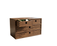 Vente en gros de porte-documents de bureau multifonctionnel en bois massif de qualité supérieure, à 3 niveaux, fabriqué à la main