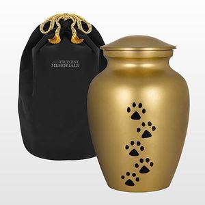 Luxury Copper Pet Urn with Paw Print Design for <b>Dogs</b> - Product Image 5