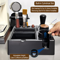 Station de tamping expresso multifonctionnelle en ABS, boîte à chutes de café, support pour porte-filtre, organisateur d'accessoires pour barista - Vente en gros