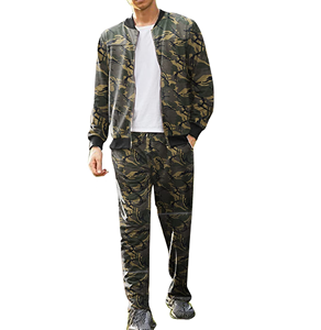 ชุดกีฬากลางแจ้งสไตล์สตรีทสำหรับผู้ชาย,ชุดวอร์มแบบซิปรูดเต็มหน้าพร้อมใช้งานชุดวิ่งจ๊อกกิ้งแบบซิป2ชิ้นเสื้อกันหนาวกันลม - Product Image 3