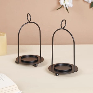 Wholesale Hot Selling Style Black Metal Candle Pillar Votive Holder for Home and Outdoor Decorations - Product Image 2