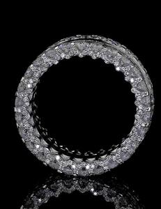 Anillo de mujer EX 17 Royal Diamond Eternity Band Infinite Spark, con diamantes cultivados en laboratorio, corte radiante, en oro blanco con baño de rodio. - Product Image 2