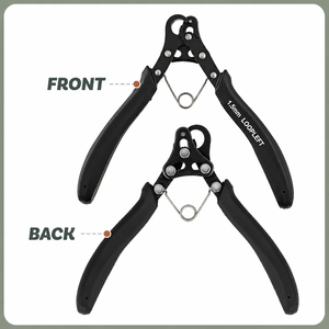 Pince à boucler uniphasée en acier inoxydable de qualité supérieure, robuste, pour gaucher, marque personnalisée, pointe lisse, modèle 10 mm, pour boucles de 1,5 mm - Product Image 1