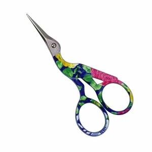 1 pièce Ciseaux de couture rétro vintage noirs, motif grue, pour point de croix, mignons, petits, outils de couture manuels - Product Image 1