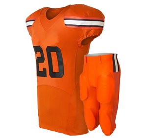 Men's <b>Red</b> American Football Jersey Number 21 V-Neck Short Sleeve Moisture Wicking Polyester Apparel - Product Image 2