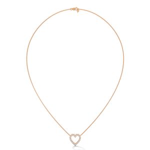 Collier barre serti de diamants de laboratoire en or rose, pendentif de joaillerie fine contemporaine pour femme, idéal pour offrir - Product Image 3