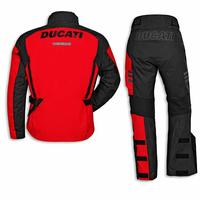 Combinaison de moto Ducati pour homme, rouge et noir, imperméable, coupe-vent, manches longues, 300g, personnalisable, % polyester, équipement de conduite hivernale