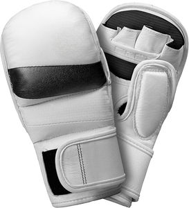 ถุงมือชกมวยหนังวัวเคลือบ PVC สำหรับ MMA พร้อมโลโก้และสีตามสั่ง ปิดด้วยเชือกผูก คุณภาพสูง - Product Image 1