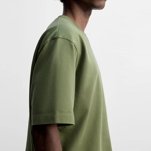Camiseta Oversize para Hombre, Corte Holgado y Relajado, Tejido Grueso, 100% Algodón Ecológico, Básica, Esencial, Suave, Clásica, Manga Corta, Estilo Baggy - Product Image 4