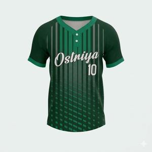Camiseta de Béisbol/Sóftbol de Manga Corta con Dos Botones para Hombre, Ropa Deportiva Unisex, Nombre y Número del Equipo Personalizados - Product Image 4