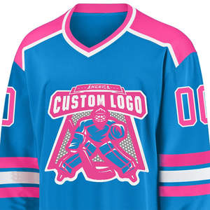 Camiseta de Fútbol Americano OEM Profesional de Poliéster Personalizada con Sublimación y Bordado, Camiseta de Hockey sobre Hielo para Equipo - Product Image 3